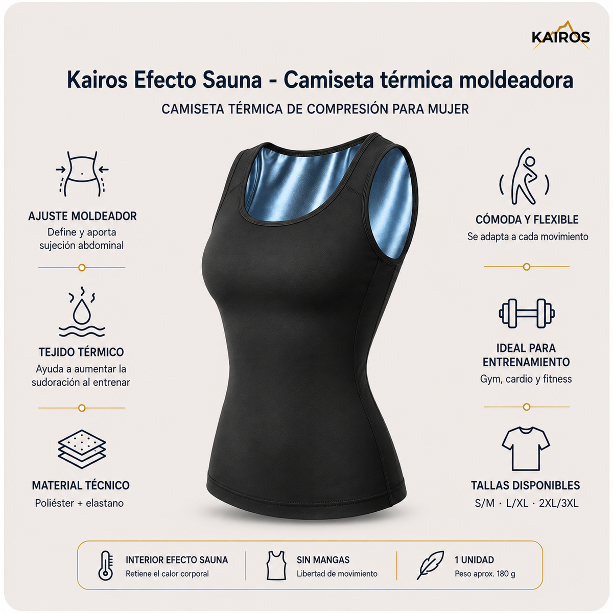 Kairos Termal - Camiseta Efecto Sauna
