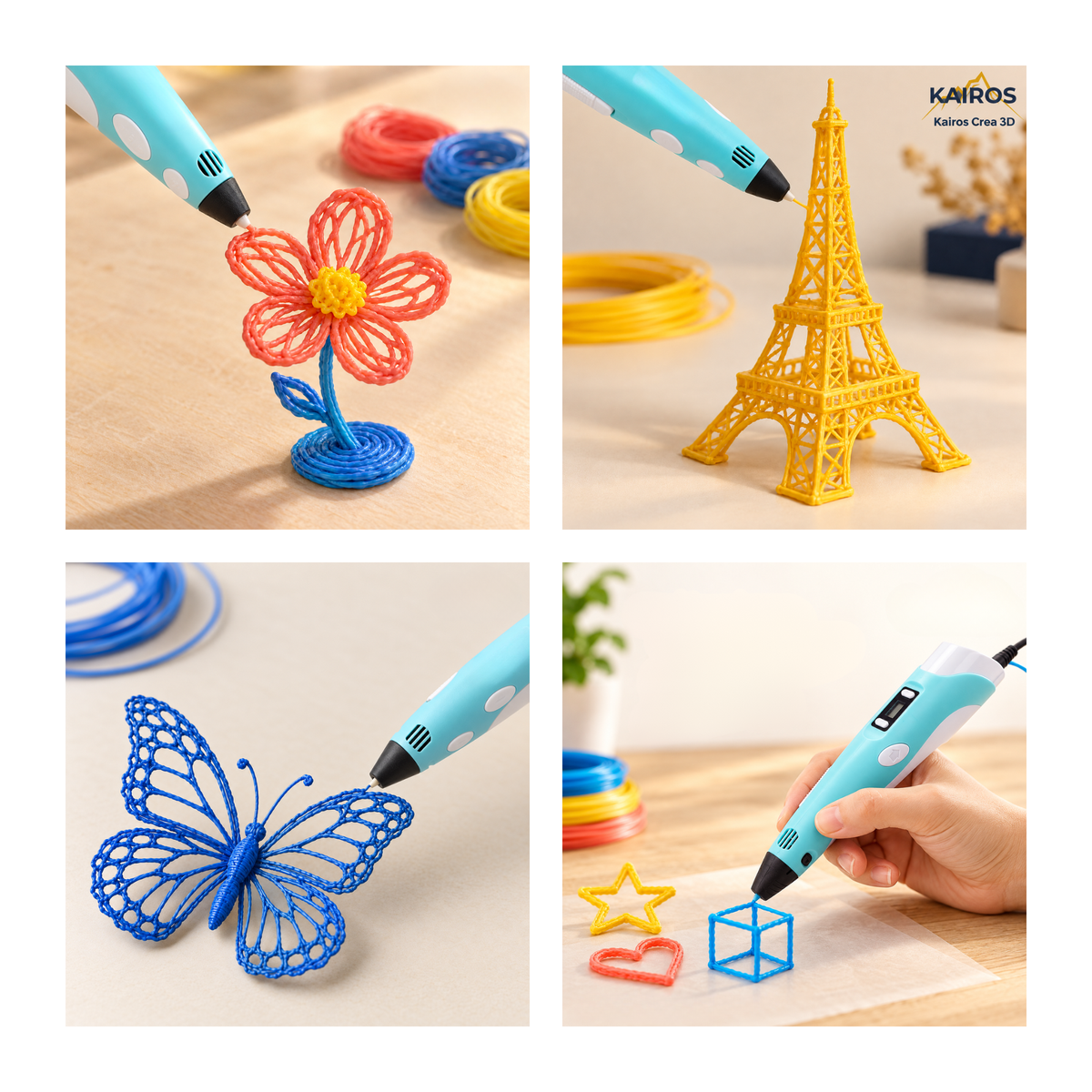 KAIROS CREA 3D | Bolígrafo para dibujar y construir en 3D
