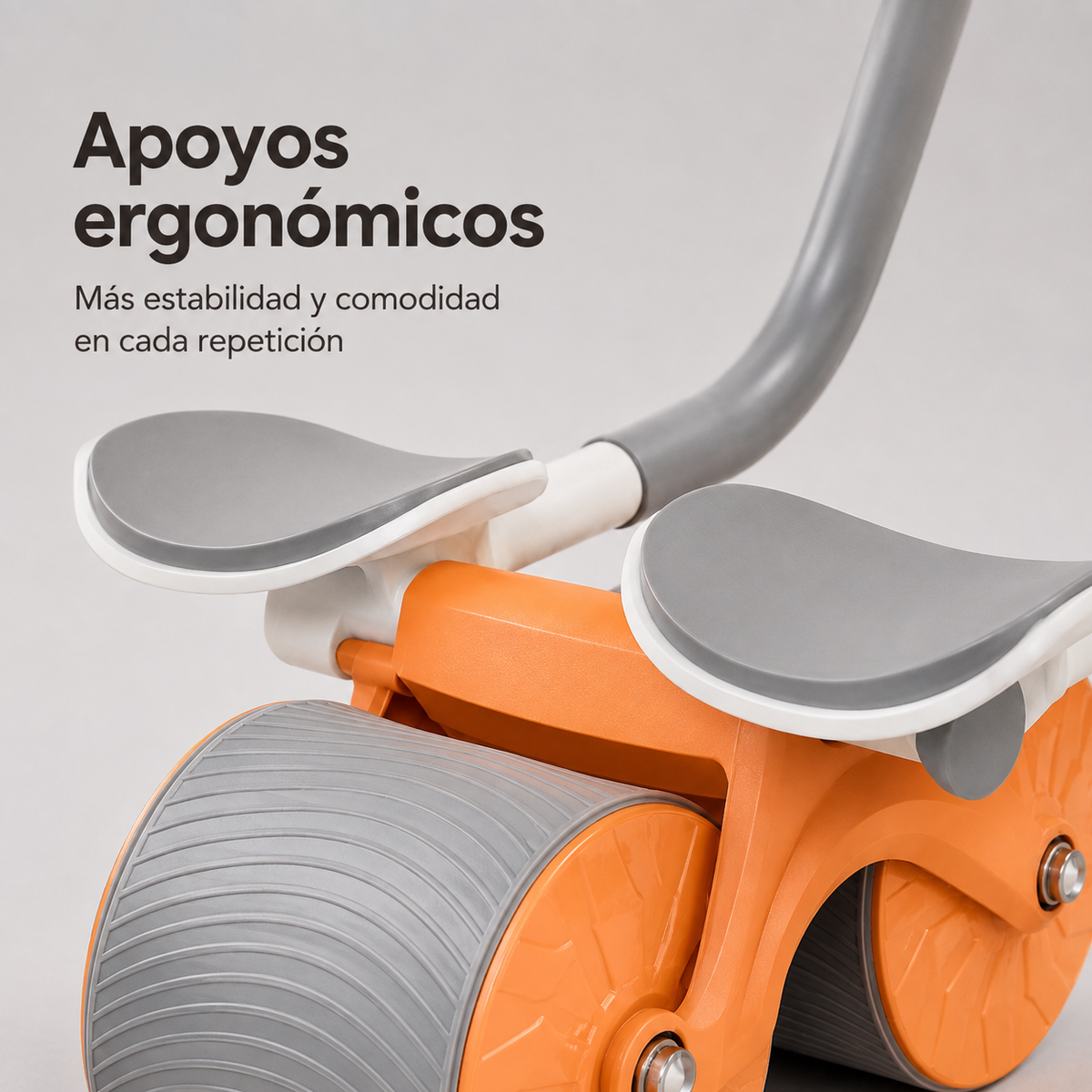 KAIROS CORE X - Rodillo abdominal con apoyabrazos, cronometro y alfombrilla para rodillas