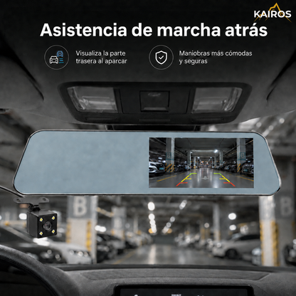 KAIROS VISION X - Espejo inteligente con cámara delantera y trasera