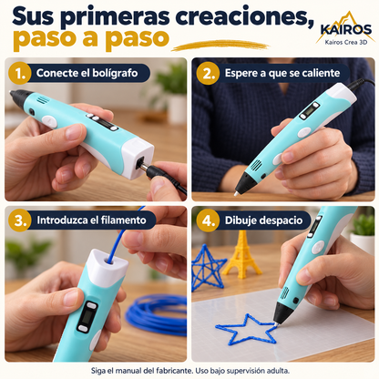 KAIROS CREA 3D | Bolígrafo para dibujar y construir en 3D
