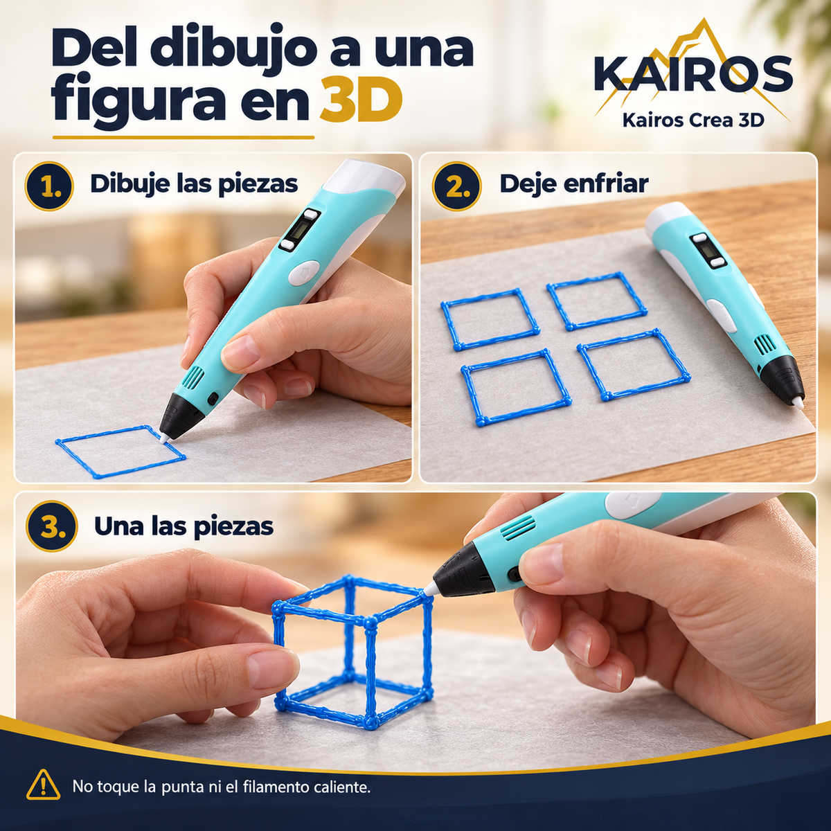 KAIROS CREA 3D | Bolígrafo para dibujar y construir en 3D