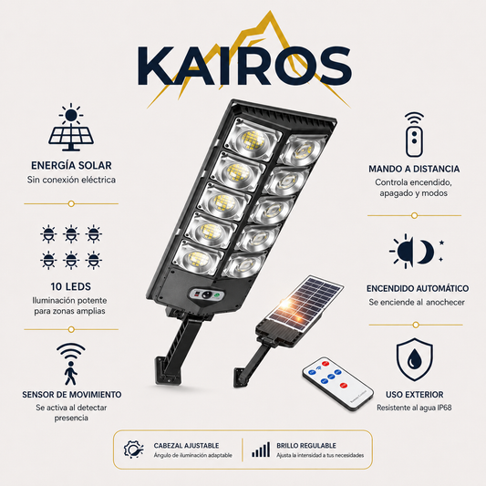 Kairos Solaris Pro - Luz Solar LED